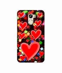 Amazon Brand - Solimo Designer Heart Texture on Glitters 3D Printed Hard Back Case Mobile Cover for Gionee X1