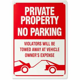 AmazonBasics No Parking Sign, Private Property, 14