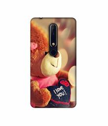 Amazon Brand - Solimo Designer Teddy Bear 3D Printed Hard Back Case Mobile Cover for Nokia 6.1