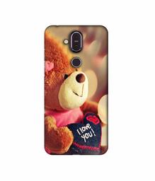 Amazon Brand - Solimo Designer Teddy Bear 3D Printed Hard Back Case Mobile Cover for Nokia 8.1