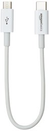 Amazon Basics USB Type-C to Micro-B 2.0 Cable - 15.2 cm - White