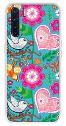 Amazon Brand - Solimo Designer Multicolor Artistic Bird Love Pattern Printed Soft Back Case Mobile Cover for Oppo F15