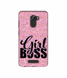 Amazon Brand - Solimo Designer Girl Boss On Pink Sparkle UV Printed Soft Back Case Mobile Cover for Gionee A1 Lite