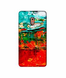 Amazon Brand - Solimo Designer Green and Orange Glass Color 3D Printed Hard Back Case Mobile Cover for Nokia 2.1