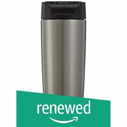 (Renewed) Amazon Brand - Solimo Vacuum Insulated Stainless Steel Travel Mug, Regal, 380 ml