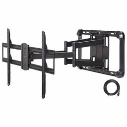 AmazonBasics Longer Extension Dual Arm Full Motion TV Mount, 37-Inch to 80-Inch