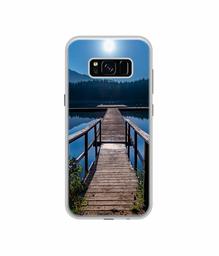 Amazon Brand - Solimo Designer Wooden Beach UV Printed Soft Back Case Mobile Cover for Samsung Galaxy S8