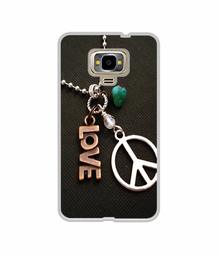 Amazon Brand - Solimo Designer Love and Peace UV Printed Soft Back Case Mobile Cover for Samsung Z4