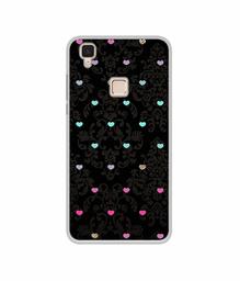 Amazon Brand - Solimo Designer Heart Texture UV Printed Soft Back Case Mobile Cover for Vivo V3