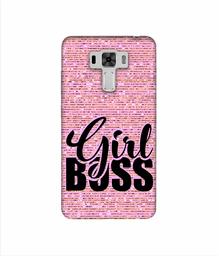 Amazon Brand - Solimo Designer Girl Boss On Pink Sparkle 3D Printed Hard Back Case Mobile Cover for Asus Zenfone 3 Laser ZC551KL