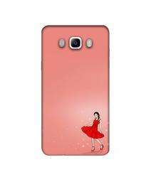 Amazon Brand - Solimo Designer Red Dress Lady 3D Printed Hard Back Case Mobile Cover for Samsung Galaxy J5 (2016)