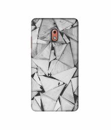 Amazon Brand - Solimo Designer Wooden Triangles 3D Printed Hard Back Case Mobile Cover for Nokia 2.1