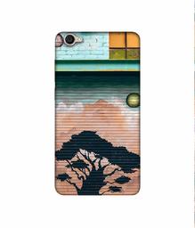 Amazon Brand - Solimo Designer Tree Painting 3D Printed Hard Back Case Mobile Cover for Vivo Y55L