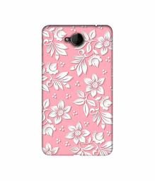 Amazon Brand - Solimo Designer White Flower Pattern 3D Printed Hard Back Case Mobile Cover for Microsoft Lumia 650