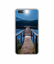 Amazon Brand - Solimo Designer Wooden Beach UV Printed Soft Back Case Mobile Cover for Oppo A71