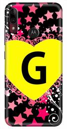 Amazon Brand - Solimo Designer Heart Pattern Alphabet-G 3D Printed Hard Back Case Mobile Cover for Motorola Moto E6s / Motorola Moto E6 Plus