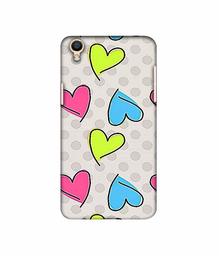 Amazon Brand - Solimo Designer Multicolor Heart 3D Printed Hard Back Case Mobile Cover for Oppo F1 Plus