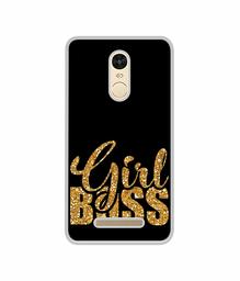 Amazon Brand - Solimo Designer Sparkle Girl Boss UV Printed Soft Back Case Mobile Cover for Mi Redmi Note 3