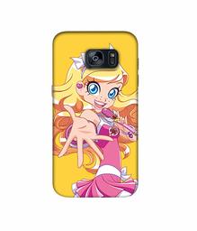 Amazon Brand - Solimo Designer Singing Girl Vector 3D Printed Hard Back Case Mobile Cover for Samsung Galaxy S7 Edge