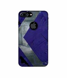 Amazon Brand - Solimo Designer Purple and Gray Texture 3D Printed Hard Back Case Mobile Cover for Apple iPhone 7 Plus (Logo Cut)