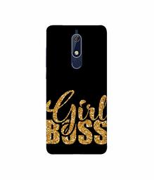 Amazon Brand - Solimo Designer Sparkle Girl Boss 3D Printed Hard Back Case Mobile Cover for Nokia 5.1