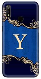 Amazon Brand - Solimo Designer Blue Pattern Alphabet-Y 3D Printed Hard Back Case Mobile Cover for Realme 3 / Realme 3i