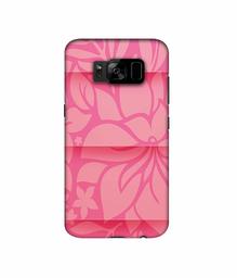 Amazon Brand - Solimo Designer Pink Flower Banch Print On Cloth 3D Printed Hard Back Case Mobile Cover for Samsung Galaxy S8 Plus