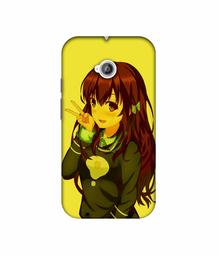 Amazon Brand - Solimo Designer DJ Girl Vector 3D Printed Hard Back Case Mobile Cover for Motorola Moto E 2nd Generation