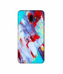 Amazon Brand - Solimo Designer Blue and Red Brush Texture 3D Printed Hard Back Case Mobile Cover for Samsung Galaxy J6 Plus