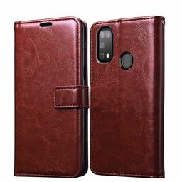 Amazon Brand - Solimo Flip Leather Mobile Cover (Soft & Flexible Back case) for Samsung Galaxy M31 (Brown)