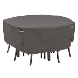 Classic Accessories Ravenna Round Table and Chairs Cover, large, grey