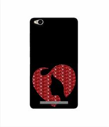 Amazon Brand - Solimo Designer Heart Shape Lady with Glitter 3D Printed Hard Back Case Mobile Cover for Xiaomi Redmi 3S