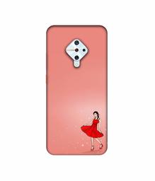 Amazon Brand - Solimo Designer Red Dress Lady 3D Printed Hard Back Case Mobile Cover for Vivo S1 Pro