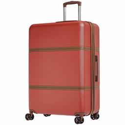 AmazonBasics - Vienna - Valise rigide à roulettes pivotantes - 78 cm, Rouge