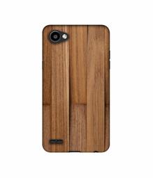 Amazon Brand - Solimo Designer Wooden Art UV Printed Soft Back Case Mobile Cover for LG Q6