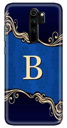 Amazon Brand - Solimo Designer Blue Pattern Alphabet-B 3D Printed Hard Back Case Mobile Cover for Xiaomi Redmi Note 8 Pro