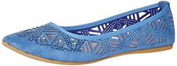 Flavia Women's Blue Ballet Flats-8 UK (40 EU) (9 US) (FL-917/BLU)