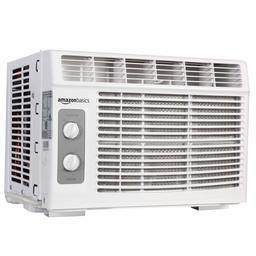 AmazonBasics Window-Mounted Air Conditioner with Mechanical Control - Cools 150 Square Feet, 5000 BTU, AC Unit