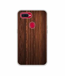 Amazon Brand - Solimo Designer Wooden Texture UV Printed Soft Back Case Mobile Cover for Oppo F9 Pro