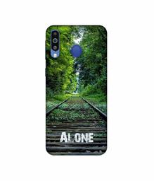 Amazon Brand - Solimo Designer Alone 3D Printed Hard Back Case Mobile Cover for Samsung Galaxy M21