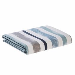 AmazonBasics Drap plat en microfibre de qualité supérieure Rayures marines (Coastal Stripe) 180 x 260 cm