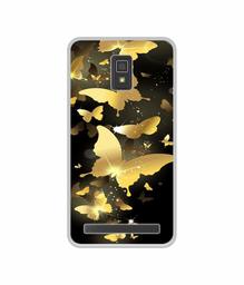 Amazon Brand - Solimo Designer Golden Butterfly Pattern UV Printed Soft Back Case Mobile Cover for Lenovo A6600