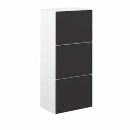 Movian Odiel - Armário sapateiro, 50 x 33,1 x 118,7 cm (C x L x altura), preto e branco