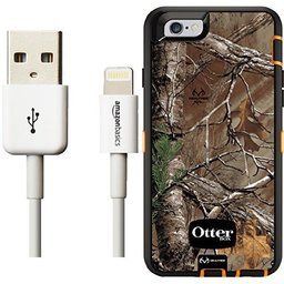 Otterbox Defender Series Case for iPhone 6/6s and AmazonBasics Lightning Cable (6-Feet) Pack