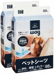 [Amazon Brand] Wag Pet Sheets, Thick, Regular, 88 Sheets x 2 Bags (176 Pieces)