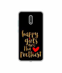 Amazon Brand - Solimo Designer Happy Girls are The Prettiest UV Printed Soft Back Case Mobile Cover for Nokia 2.3