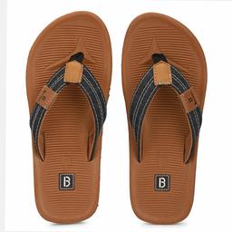 Bourge Men's Canton-20 Tan Flip Flops-9 UK (43 EU) (10 US) (Canton-20-09)