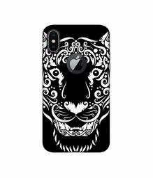 Amazon Brand - Solimo Designer White Tiger 3D Printed Hard Back Case Mobile Cover for Apple iPhone X (Logo Cut)