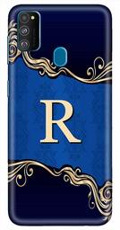 Amazon Brand - Solimo Designer Blue Pattern Alphabet-R 3D Printed Hard Back Case Mobile Cover for Samsung Galaxy M21 / M30s