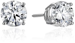 IGI Certified 14k White Gold Lab Created Diamond Stud Earrings (2 cttw, I-J Color, SI1-SI2 Clarity)